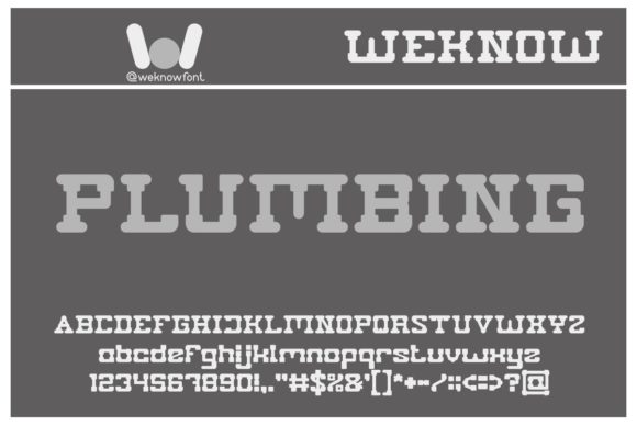 Plumbing Font