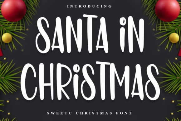 Santa in Christmas Font