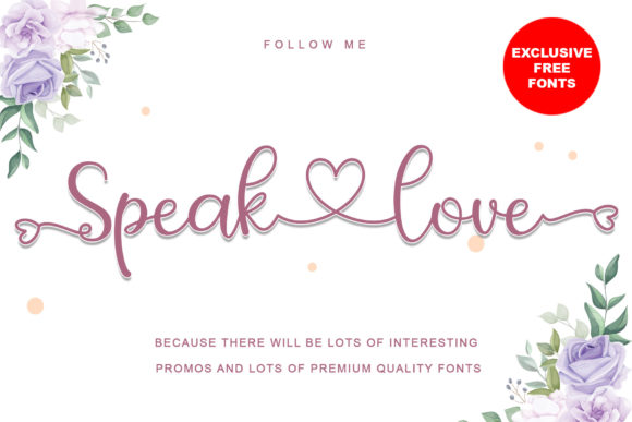 Speak Love Font