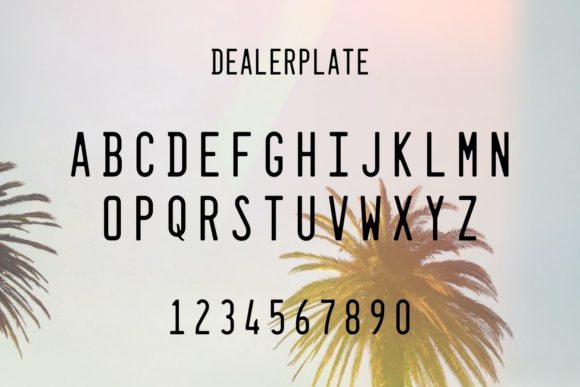Dealerplate California Font