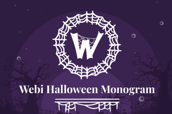 Webi Halloween Monogram Font
