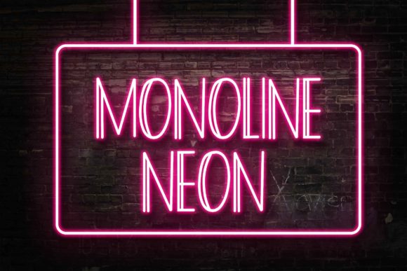 Monoline Neon Font
