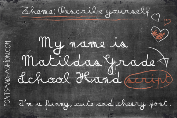 Matilda's Grade School Hand Script Font