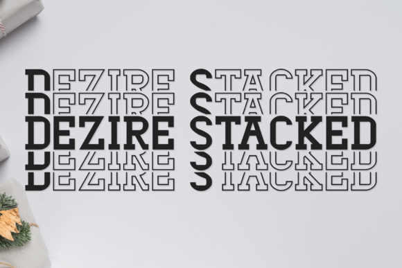 Dezire Stacked Font