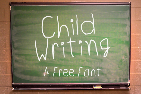 Child Writing Free Font