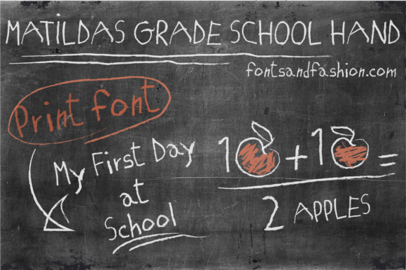Matilda's Grade School Hand Print Font
