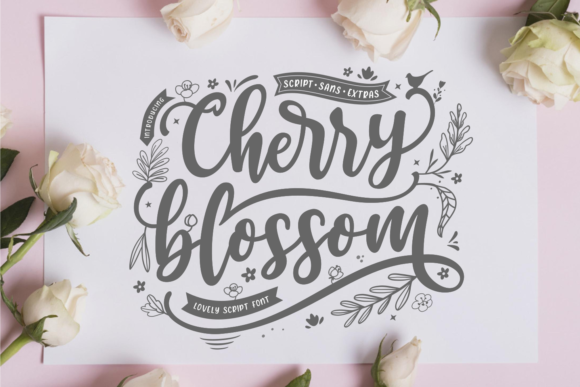 Cherry Blossom Font Font
